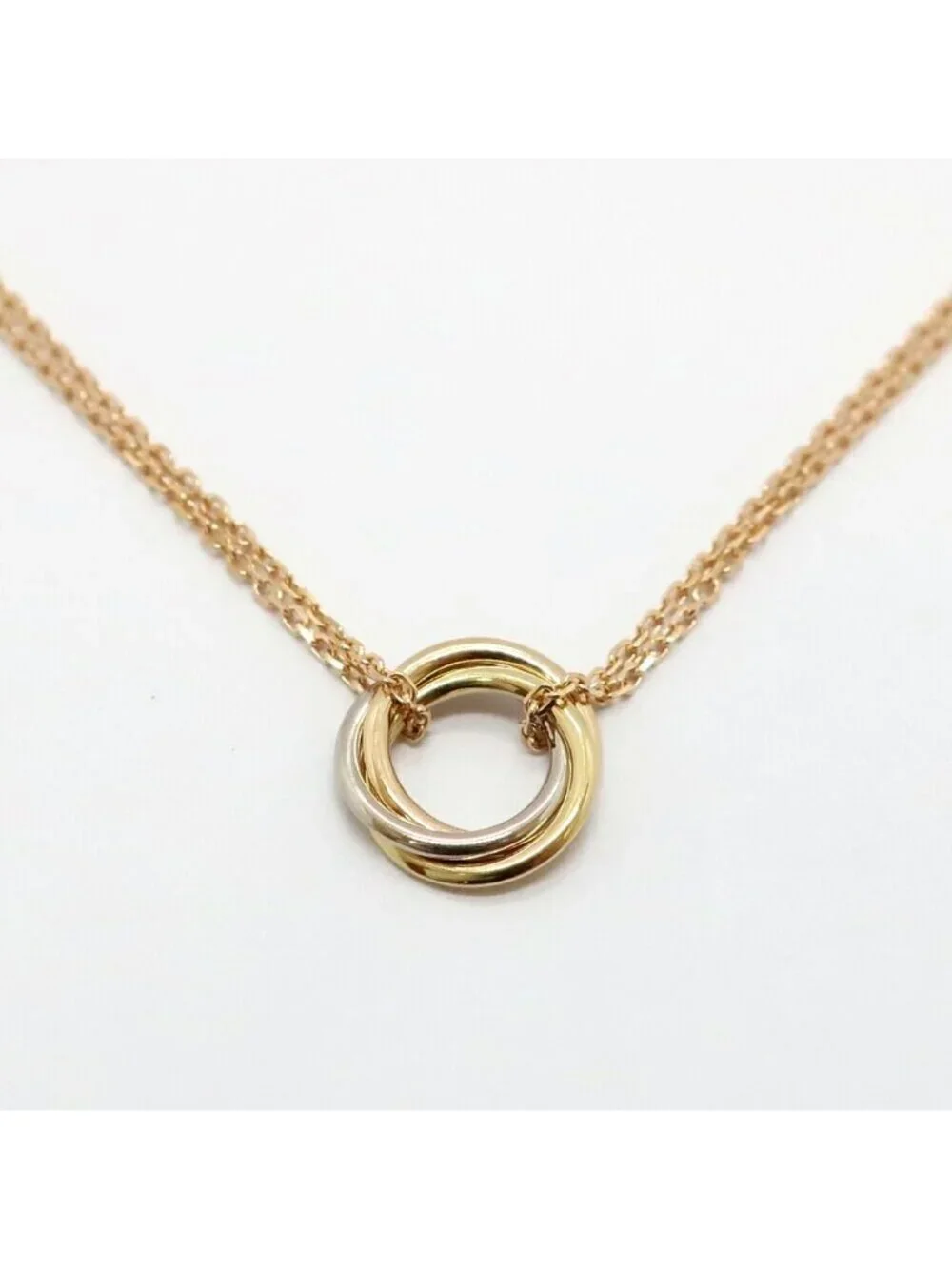 Cartier Ten Trinity Pendant Mini Necklace 40 Gold
